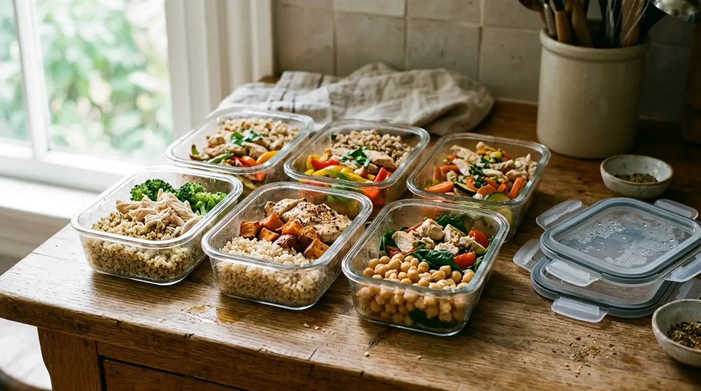 8. Cook once, portion into small containers