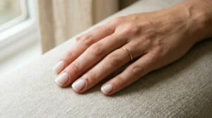 9. Milky french on short nails