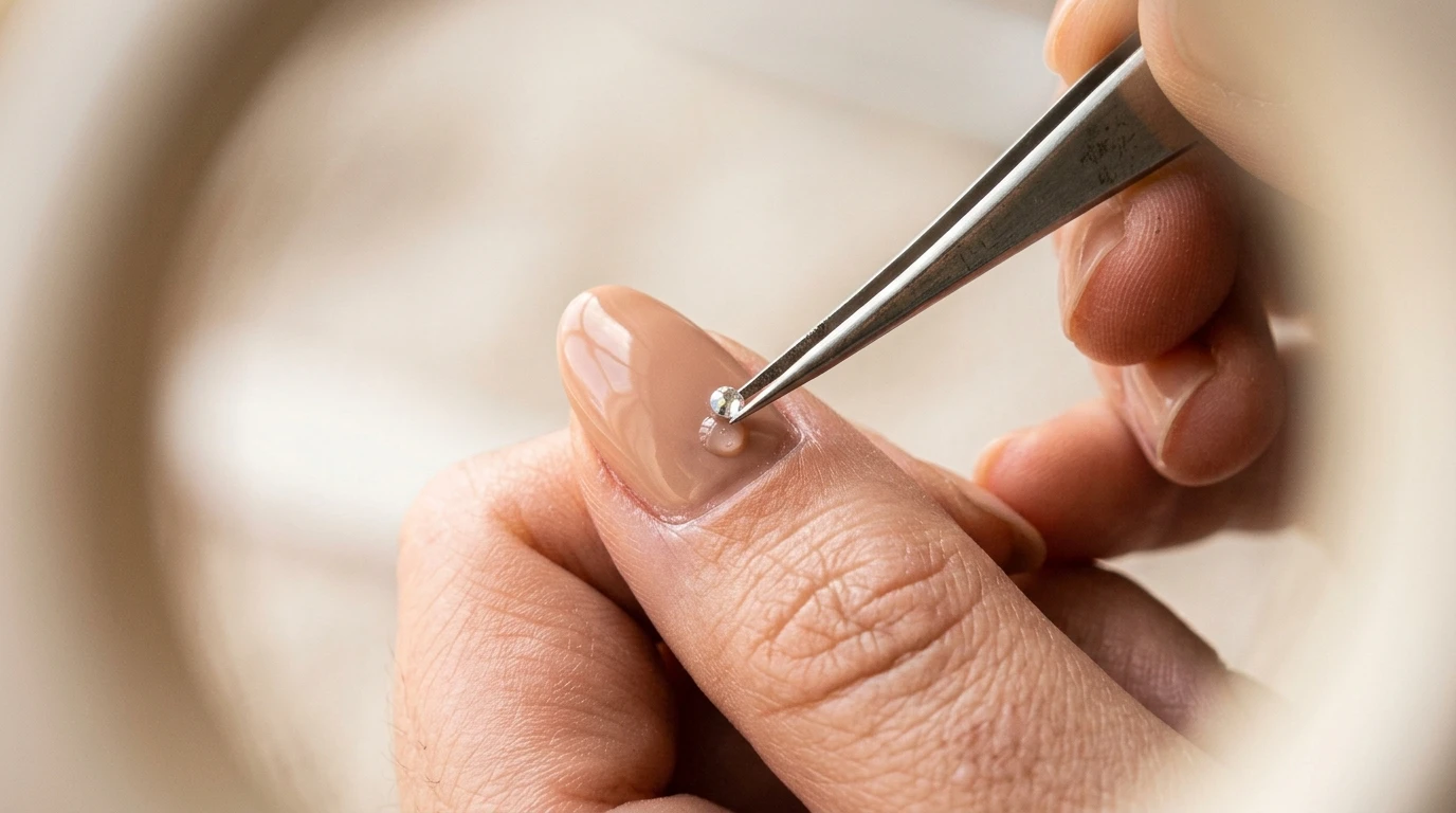 2. Nail bling with lash glue