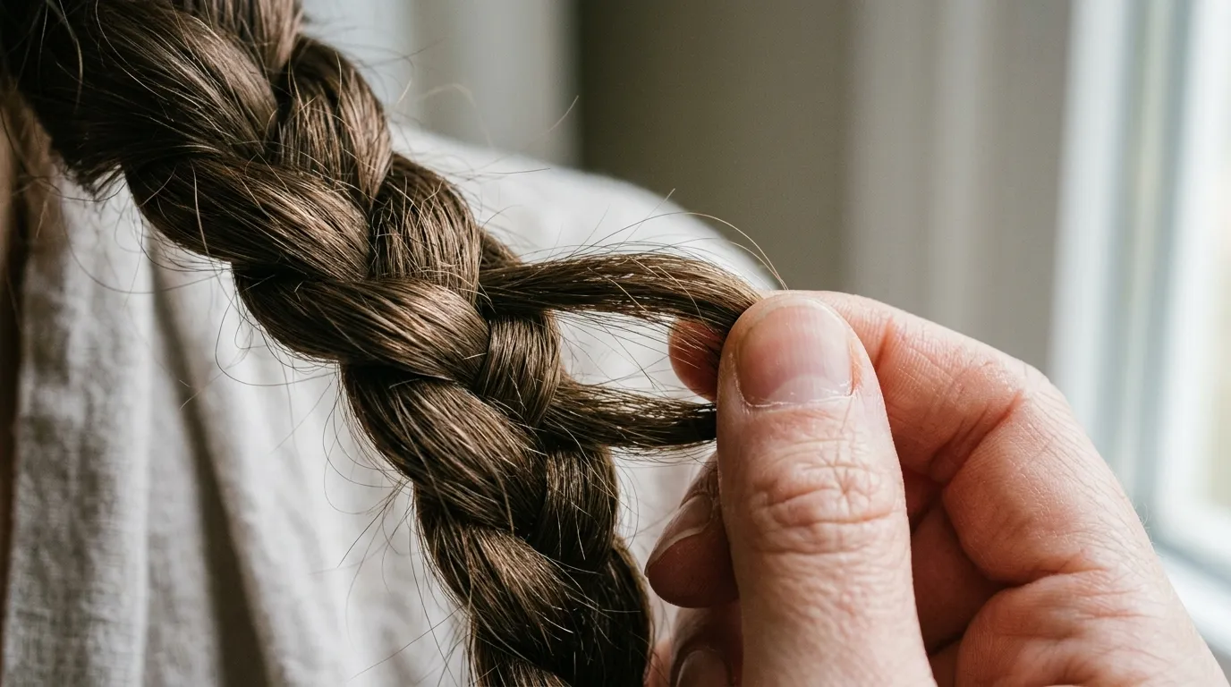10. Pancake the braid for fullness