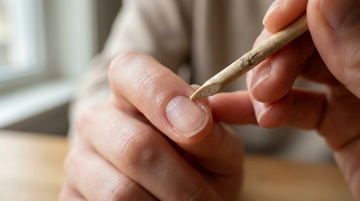 3. Push the cuticles back, do not cut them