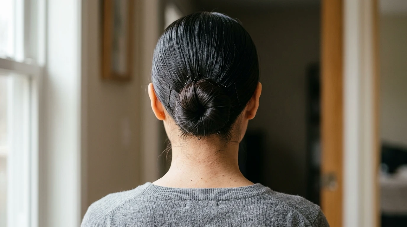 1. The sleek low bun
