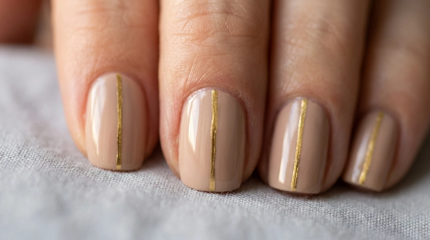 8. Tiny gold line down the centre