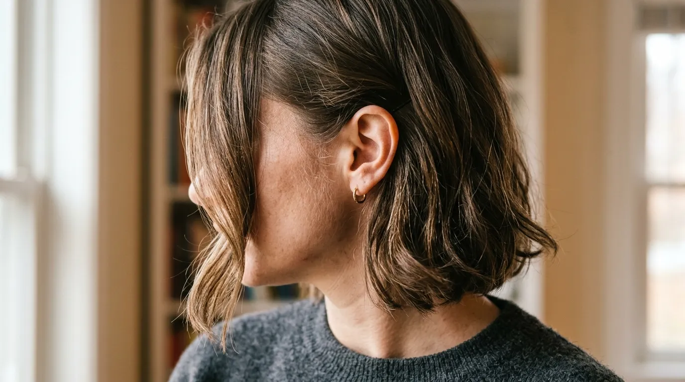 11. Tuck one side behind your ear