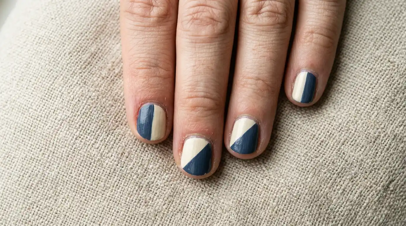 9. Two colour minimal, split diagonally