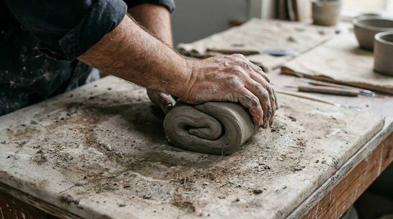 11. Wedge your clay properly first